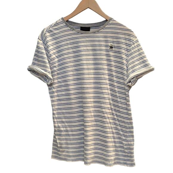 G Star Raw Correctline Men's T Shirt Stripes Crew Neck Size Large - Picture 1 of 6